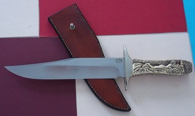 Jim Siska One-of-a-kind Carved Bowie Knife 