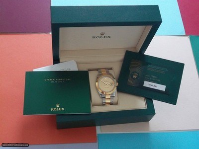 Rolex 126303 DATEJUST OYSTER BRACELET TWO-TONE 18KT GOLDSUNNY DAYCHAMPAGNE DIAL DIAMONDS 18KT GOLD SETTINGS SEPTEMBER 2021NEW IN BOX - Image 3 of 7