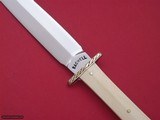 Bill Bagwell One-of-a-Kind Dagger Engraved Guard Scarce markings DOUBLE EXTRA FORGED & BAGWELL 1978 Ivory Handle A Scarcity in Today's Marketplace - 1 of 7