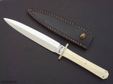 Bill Bagwell One-of-a-Kind Dagger Engraved Guard Scarce markings DOUBLE EXTRA FORGED & BAGWELL 1978 Ivory Handle A Scarcity in Today's Marketplace - 2 of 7
