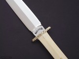 Bill Bagwell One-of-a-Kind Dagger Engraved Guard Scarce markings DOUBLE EXTRA FORGED & BAGWELL 1978 Ivory Handle A Scarcity in Today's Marketplace - 3 of 7