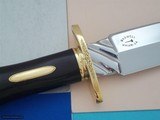 Magnificent cased Bowie and Dagger ensemble 1969 by Bill Bagwell-engraved by Wilton English-Ebony Handles-Scarce 