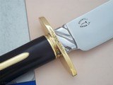 Magnificent cased Bowie and Dagger ensemble 1969 by Bill Bagwell-engraved by Wilton English-Ebony Handles-Scarce 