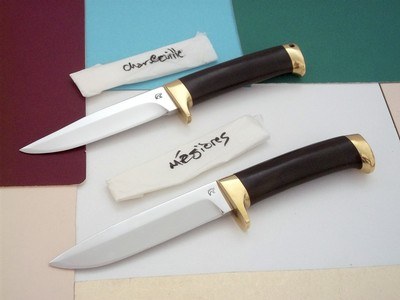 Jean Tanazacq The Dean of French Knifemakers Extremely scarce set of Mézières & Charleville small Hunting Models - Image 1 of 1