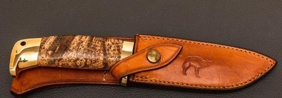 Jean Tanazacq The Dean of French Knifemakers Vintage Prototype Tronçay 4 February 1981 Production Stabilized Wood Handle Brass Hardware