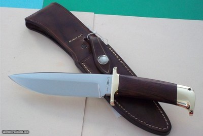 Jean Tanazacq Classic Scarce Troncay 1, Rare Triple Markings On Blade-Map of France, Wild Boar, Jean Tanazacq across the ricasso-Mint condition- - Image 1 of 5