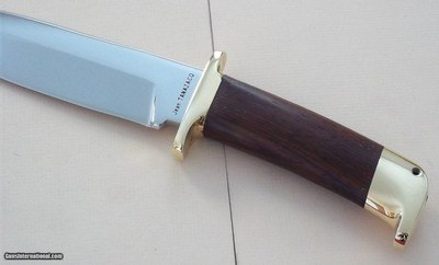 Jean Tanazacq Classic Scarce Troncay 1, Rare Triple Markings On Blade-Map of France, Wild Boar, Jean Tanazacq across the ricasso-Mint condition- - Image 5 of 5