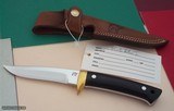 Jean Tanazacq The Dean of French Knifemakers Vintage RIEZE I Black micarta Handle Wrist thong April 18, 1988 Production