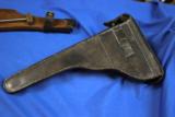 ORIGINAL Artillery Luger Stock, Holster with attaching Leather and Cleaning rod 1916 - 9 of 14