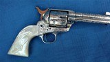 COLT SAA 1ST YEAR SECOND GENERATION - A.A.W. ENGRAVED - NICKEL - CARVERD STEER HEAD MOTHER OF PEARLGRIPS - 9 of 15
