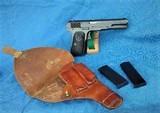 BROWNING MILITARY HUSQVARNA 380 AUTO - WITH HOLSTER DATED 1940 AND 3 MAGS - MINT - 8 of 9