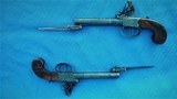 FLINTLOCK PISTOLS WITH BLADES - SHERWOOD , LONDON MARKED - CRISP PAIR OF FLINTLOCK PISTOLS WITH BLADES - 1 of 15