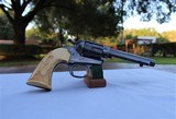 COLT SAA BISLEY - "FRONTIER SIX SHOOTER" WITH CARVED STEER HEAD GRIPS IN 44-40 CALIBER - 1 of 15