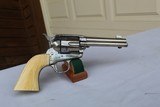 COLT SAA 1ST GEN - 4 3/4" BARREL, NICKEL FINISH AND IVORY GRIPS
- 45 CALIBER - NICE ! - 3 of 14