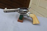 COLT SAA 1ST GEN - 4 3/4" BARREL, NICKEL FINISH AND IVORY GRIPS
- 45 CALIBER - NICE ! - 2 of 14