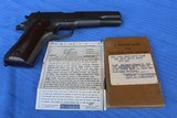 REMINGTON RAND 1911A1 WW2 ORIGINAL - WITH 2 MAGS , BOX, PAPERS AND ID'D TO PFC J. HANNAGAN - 15 of 15