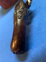 Cased Pair of 18th Century Flintlock Queen Anne Ornate Silver Mounted Pistols with Accessories - 3 of 17