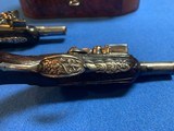 Cased Pair of 18th Century Flintlock Queen Anne Ornate Silver Mounted Pistols with Accessories - 2 of 17