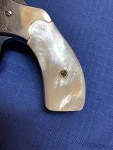 Harrington & Richardson Antique Revolver Factory Nickel & Mother of Pearl Grips - 9 of 14