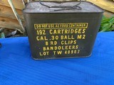 30-06 Military Sealed can of 192 rounds U.S Issue - 2 of 2