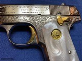 COLT 1908 - FACTORY ENGRAVED IN PRESENTATION BOX - 380 CALIBER - 9 of 15