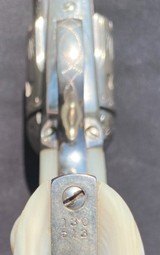 COLT SAA ANTIQUE W/ CARVED STEER HEAD MOTHER OF PEARL GRIPS - 41 CAL. SHIPPED TO SCHUYLER HARTLEY &GRAHAM N.Y.C. IN 1889 - 4 of 15