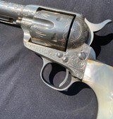 COLT SAA ANTIQUE W/ CARVED STEER HEAD MOTHER OF PEARL GRIPS - 41 CAL. SHIPPED TO SCHUYLER HARTLEY &GRAHAM N.Y.C. IN 1889 - 13 of 15