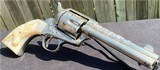 COLT SAA ANTIQUE W/ CARVED STEER HEAD MOTHER OF PEARL GRIPS - 41 CAL. SHIPPED TO SCHUYLER HARTLEY &GRAHAM N.Y.C. IN 1889 - 1 of 15