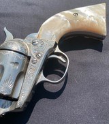 COLT SAA ANTIQUE W/ CARVED STEER HEAD MOTHER OF PEARL GRIPS - 41 CAL. SHIPPED TO SCHUYLER HARTLEY &GRAHAM N.Y.C. IN 1889 - 5 of 15