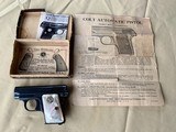 Colt 1905 - 25 auto Like NEW with Factory Original Box & Paperwork - 1 of 20