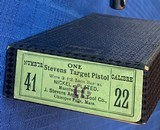 Stevens No. 41 - 2 barrel Set - w/ Original Black Silk Box and Tool - 22 of 24