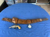 Bull Dog Revolver with Pocket Watch and Leather Holster Belt - 1 of 18