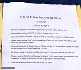 COLT POLICE POSITIVE SPECIAL - SHERRIFS GUN IN MILLARD COUNTY , UTAH - DOCUMENTED - 16 of 17