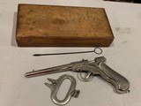 Antique Cased Iron Dart gun with accoutrements - 10 of 11