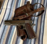 COLT 1911A11942 issue WB inspector with original Shoulder Holster Dated 1943 - 1 of 15
