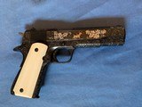 COLT 1911 45 AUTO ENGRAVED W/ GAME SCENE - 16 of 19