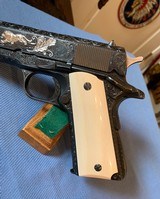 COLT 1911 45 AUTO ENGRAVED W/ GAME SCENE - 2 of 19