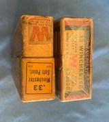 WINCHESTER .33 Caliber - 2 vintage full boxes - 5 of 22