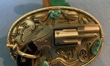 NORTH AMERICAN ARMS CO. - BUCKLE HOLSTER W/ SILVER & TURQUOISE 22 Long Rifle - 9 of 21