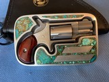 NORTH AMERICAN ARMS CO. 22 Long Rifle TURQUOISE BUCKLE GUN - 12 of 25