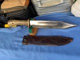 ANTIQUE AMERICAN FRONTIER BOWIE FIGHTING KNIFE - 1 of 12