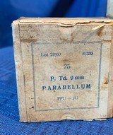 MILITARY ISSUED 9mm PARABELLUM 4 BOXES of 25 CARTRIDGES - 3 of 6