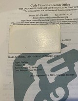 MARLIN MODEL 1894 ANTIQUE - TRAPPER- 15” BARREL- FACTORY LETTER- ATF CLEARED - 5 of 25