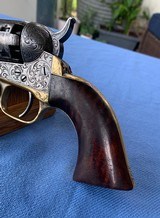 COLT 1849 POCKET FACTORY “GUSTAVE YOUNG ENGRAVED “ Cased with Accroutments - 6 of 21