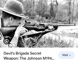 JOHNSON AUTOMATIC RIFLE- SER . # A3172 -
WW2 ORIGINAL - 22 of 22