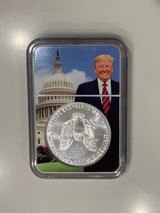 TRUMP HERALDIC EAGLE SILVER DOLLAR- 1 Oz. 999 - 3 of 5