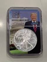 TRUMP HERALDIC EAGLE SILVER DOLLAR- 1 Oz. 999 - 1 of 5