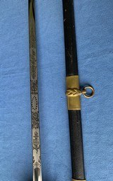 U.S. NAVY WW2 DRESS OFFICERS SWORD - 4 of 14