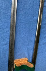 GERMAN WW1 IMPERIAL OFFICER SWORD w/ ENGRAVED BLADE - 4 of 13