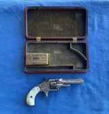 SMITH &WESSON No . 1 1/2 22 Short - CASED and FACTORY ENGRAVED - 4 of 19